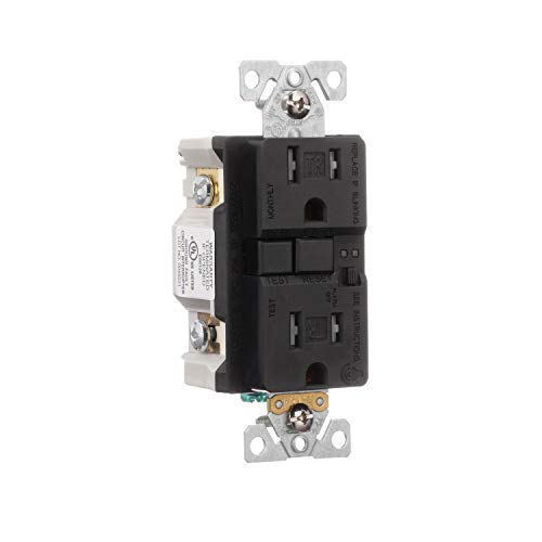 Eaton TRSGFA15BK Aaron Hart 15A 125V Tamper Resistant Gfci Receptacle with Audible Alarm, Blackblack by Eaton - Used condition - Image 6