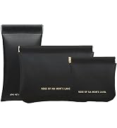 ALUXY Pocket Cosmetic Bag Set, 3 Pieces Small Makeup Bag for Purse Waterproof Self-Closing Portab...