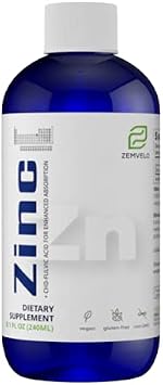 Liquid Ionic Zinc Supplement Supports Immune Health & Energy Production Maintains Skin and Cellular Health 3-Month Supply