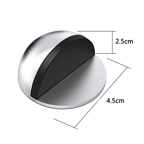 6x Türstopper Selbstklebend Edelstahl - Bodentürstopper Mit Gummipuffer