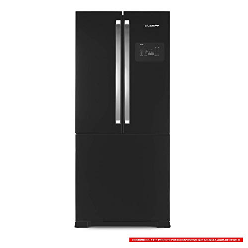 Geladeira Brastemp Frost Free Side Inverse 540 litros Preto com Ice Maker - BRO80AE 110V