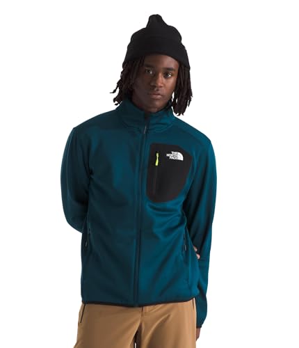 Image of THE NORTH FACE Men's Crest Full Zip Jacket | Water Repellent Fleece Coat, Double Layer Stand Collar & Zip Hand Pockets