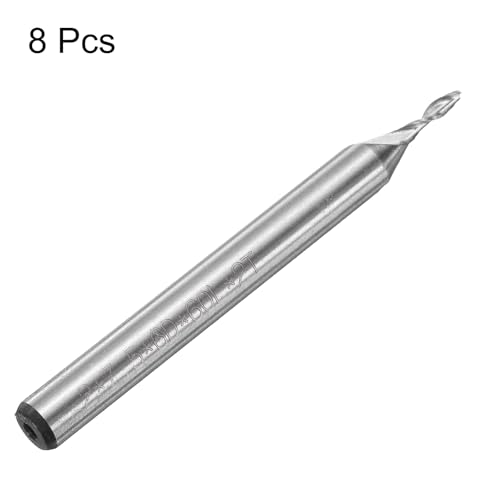 Image of uxcell 8pcs HSS-AL 2mm Cutting Dia 6mm Shank 2 Flutes End Mill Milling Cutter Router Bits Upcut Spiral Milling Cutter Tool for Wood PVC MDF Engraving