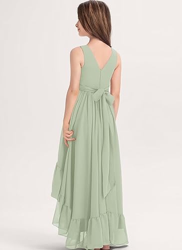 Junior Bridesmaid Dress Long Wedding Flower Girl Dress for Teen Party Pageant Gowns Chiffon3