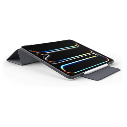Image of OtterBox Symmetry Series Folio Case for iPad Pro 13-inch (M4 and M5) - Thunderstorm (Black), Ultra-Sleek Design, Multiple Viewing Positions, Magnetic Sleep /Wake Cover, Slim, Protective Folio for iPad