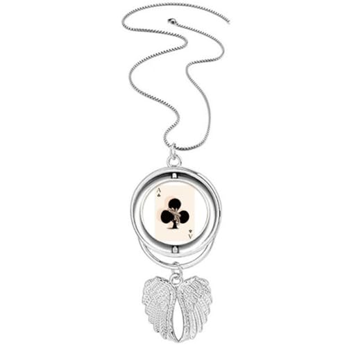 Collier ailes d'ange Playing Cards Club A cadeau idéal pour joueur