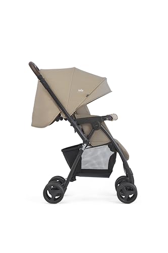 Image of Joie Mirus Lightweight Baby Stroller - Pram with Reversible Handle, Hand Brake and One-Hand Fold, Buggy for Kids 0-3 Years (Upto 15 Kg) - Beach