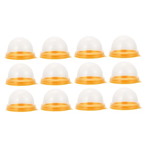 FELTECHELECTR Round Mini Cake Boxes Small Cake Containers 100pcs Plastic Mini Food Packing Boxes Perfect for Events