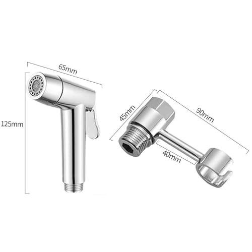 Grifo WC cromado con manguera flexible y válvula regulable de tres vías 5