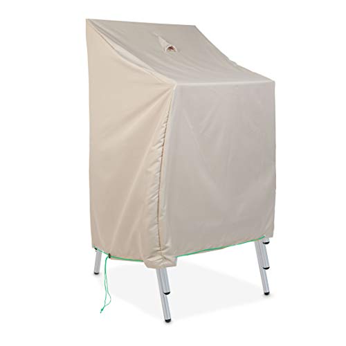 Cov'Up 100508 Housse de Protection pour Chaises de Jardin Empilables, Taupe