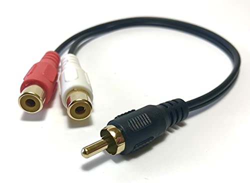 Amazon | Access 金メッキ RCA モノラル オス ⇔ RCA ステレオ 赤白