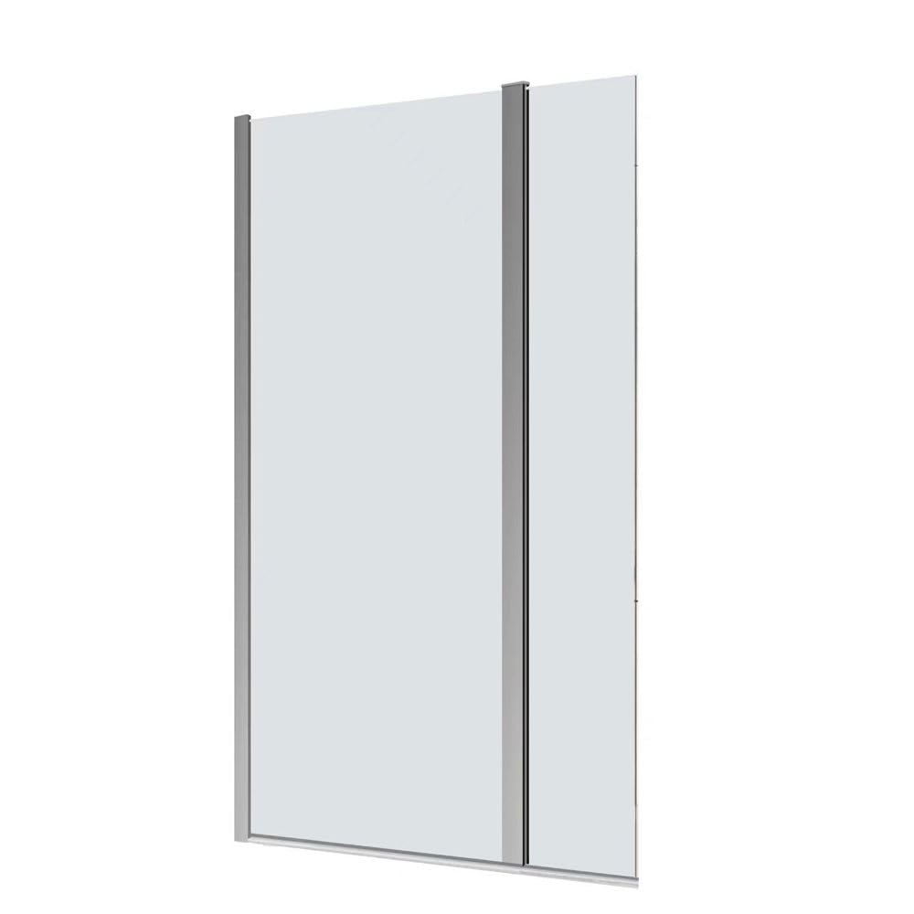 Milano Shower Partition (100x30x200) cm - Gun Metal Grey Finish | Shower Door Clear Tempered Glass Framed Shower Tray and Cubicle | Glass Shower Partition Eclosure For Modern Bathroom