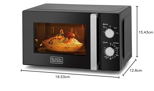 BLACK+DECKER 30L/900W Digital Microwave With Grill Mirror Finish Body With Multiple Auto Menu Programs, Weight/Time Defrost Function, For Efficient Cooking And Heating MZ30PGSS-B5