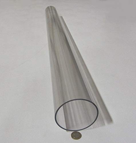 Polycarbonate Round Tube 3.75" (3 3/4") OD x 3.50" (3 1/2") ID x 1/8" Wall x 48" (More Length Options)