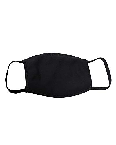 Bayside Face Mask (3 Pack)- Made in USA- 3 Ply Cloth Mask- Washable & Reusable- 18 Colors (Black)