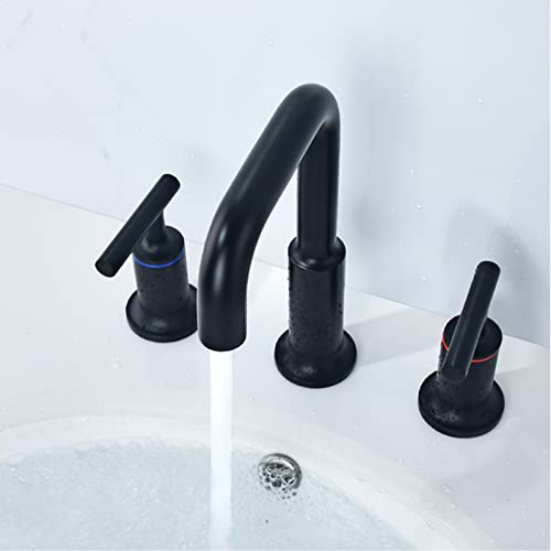 Mitigeur de lavabo 2 poignées dorées pour eau chaude et froide