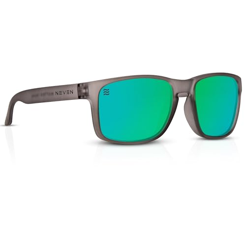 NEVEN Mattex Mens Polarized Sunglasses - Curved Wrap Around Sunglasses - UV Protection Glasses for Outdoor Adventures.