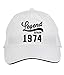 Makoroni - Legend Since 1974 Hat Adjustable Cap, DesO46 White