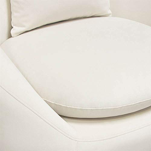 Sillón giratorio peluche crema miniatura 7
