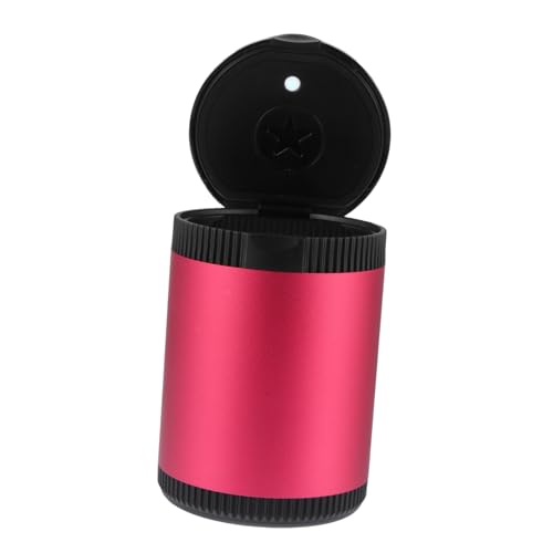 Happyyami Vehicle Ashtray with LED Light Portable Lidded Ash Holder for Car Smokeless Design Easy to Clean for Vehicle