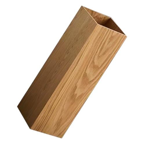 ROMISBABA Paragüero de Madera Robusta Cubo Abierto para Entrada Soporte Multiuso Secado Rápido Organizador Elegante y Compacto para Paraguas Bastones y Periódicos
