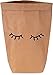 Lifestyle Lover Papiersack Paper Bag Sack Kraftpapier Beutel Mülleimer Braun (Augen)