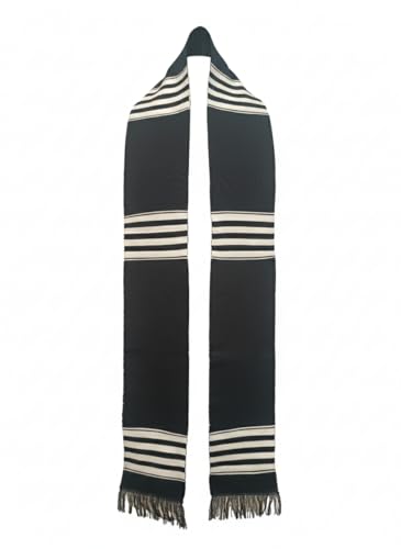 African Kente Graduation Choir Stole - Black with White2