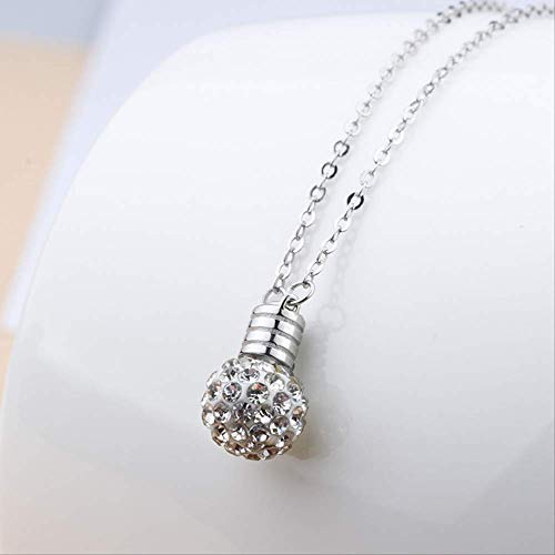 Preisvergleich Produktbild Kreative Glühbirne Halskette schimmernde weibliche Anhänger Schlüsselanhänger Kette