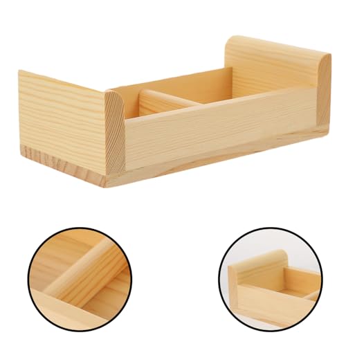 Bandeja rectangular japonesa para sashimi de madera miniatura 6