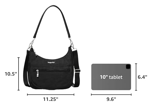 Image of Baggallini Modern Pocket Half Moon 11 inchx10.5 inch Shoulder Women W /Replaceable Straps Converts to Crossbody Bag