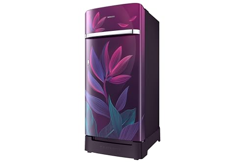 Image of Samsung 189 L, 5 Star, Digital Inverter, Direct-Cool Single Door Refrigerator (RR21H2H259R /HL, Paradise Bloom Red, Base Stand Drawer, Single Touch Defrost, 2026 Model)