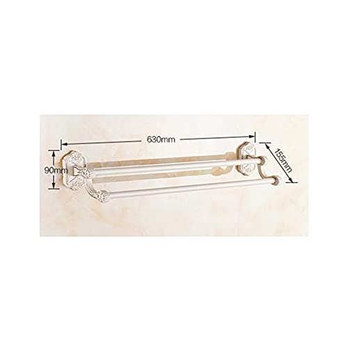 Porte-serviettes double mural en laiton pour optimiser les petits espaces