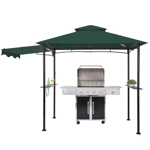 FAB BASED 5x8 Grill Gazebo with Extra Awning, All-Weather Steel