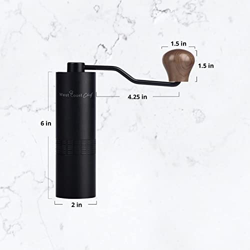 West Coast Chef Manuelle Grat Kaffeemühle - Konische Gratmühle, Kaffeebohnenmühle, manuelle Kaffeemühle, Handkaffeemühle… – Bild 5