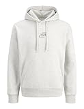 JACK & JONES Jjcorp Graphic Noos - Sudadera con Capucha para Hombre, Color Blanco Melange, XXL, White Melange, XXL