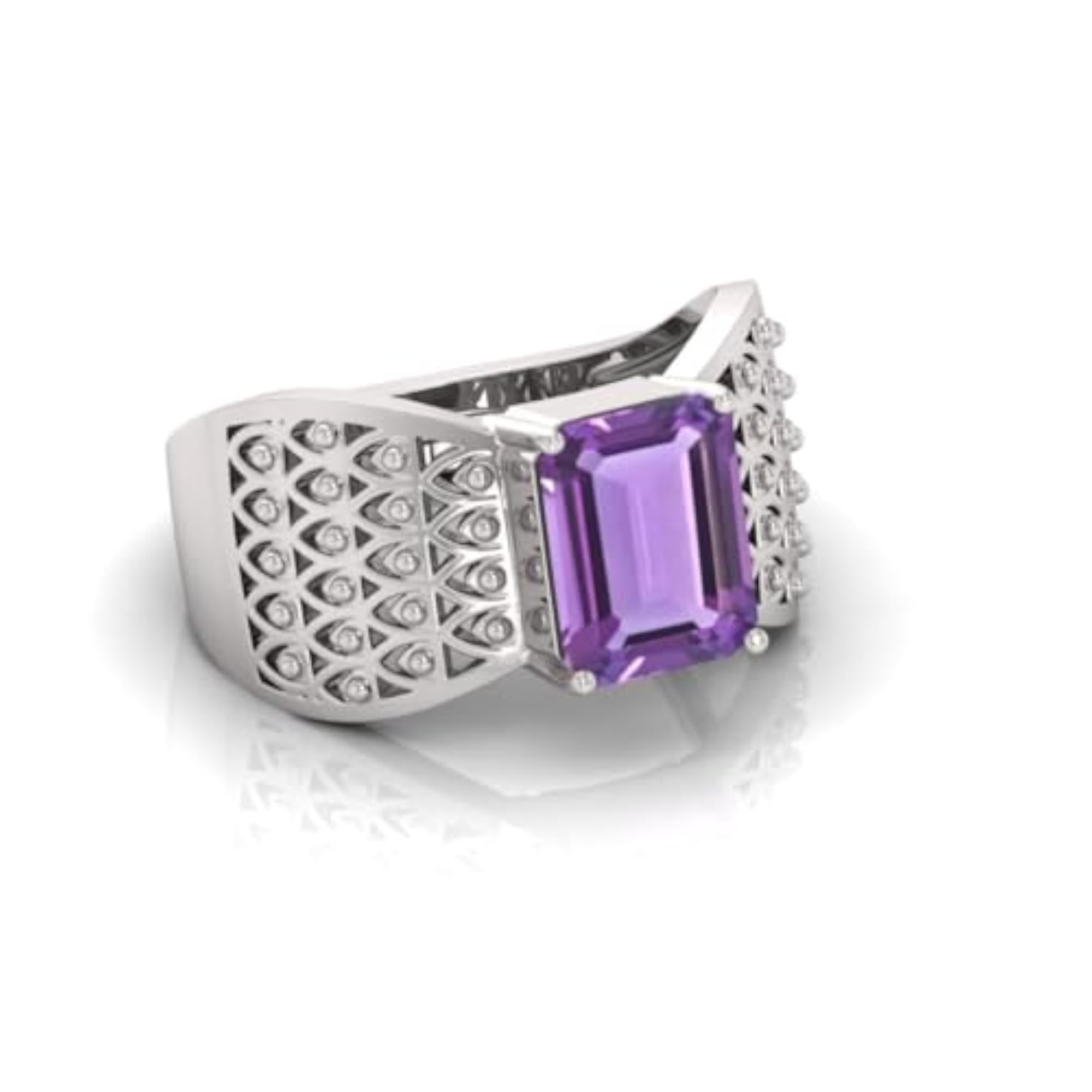 7.25 Ratti Katela Original Amethyst Stone Adjustable Ring