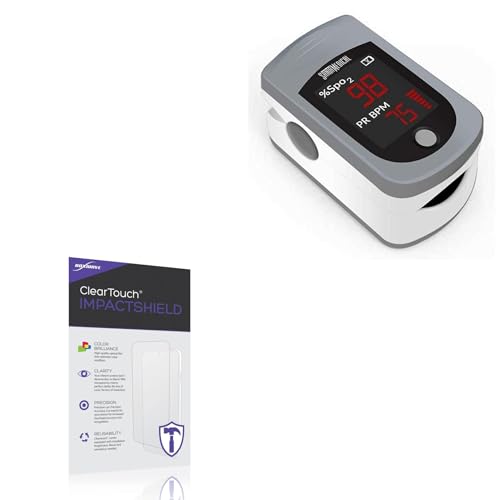 BoxWave Screen Protector Compatible with Santa Medical Fingertip Pulse Oximeter (AS-301-L) - ClearTouch ImpactShield (2-Pack), Impenetrable Screen Protector Flexible Film