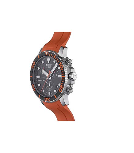 ایگرد | قیمت و خرید Tissot mens Seastar 660/1000 Stainless Steel Casual  Watch Orange T1204171705101
