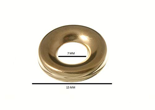 120 x Screw Cup Finishing WASHERS NO. 10 Brass Plated EB