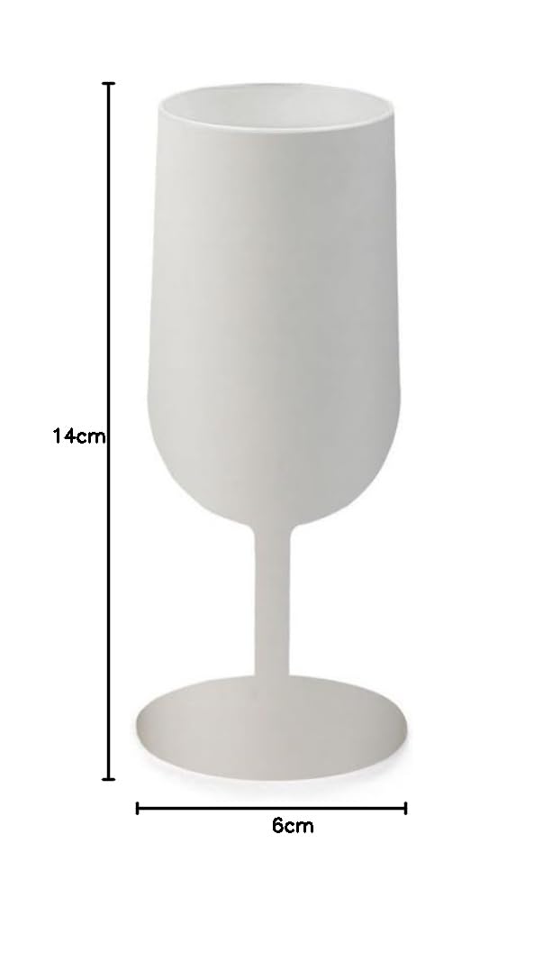 SPARKLERS CLUB - Copas de vino Ecocup reutilizables 12 cl, color blanco