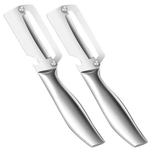 Gadpiparty Pelador de Cocina Resistente al Óxido Abridor de Botellas de Acero Inoxidable y Cuchilla para Zanahorias y Adecuado para Cocinas Pequeñas
