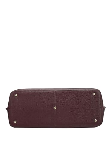 Image of Da Milano Leather Satchel Bag for Women - Wine