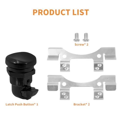 Image of Fuel Door Push Button Latch Kit Fit for Harley Touring 1992-Later | Black Finish, Fits Electra Glide, Road Glide, Street Glide, Tour Glide and Tri Glide Models