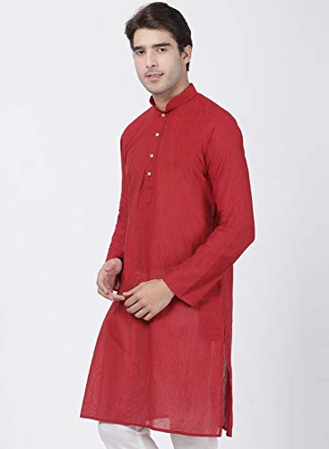 Image of VASTRAMAY Men's Royal Blue Pure Cotton Kurta