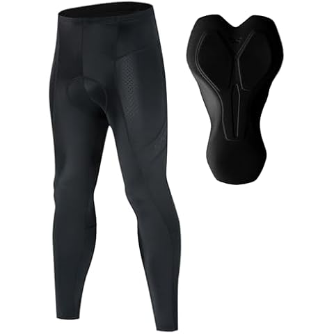 Cycling Pants for Men 4D Padded Biking Pants Black Bike Pants for Men Cycling Long Leggings UPF 50+ Riding Mountain Road Bicycle Cycling Tights Cover