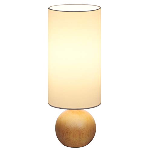 Preisvergleich Produktbild Tomons LED Nachttischlampe Dimmbar aus Holz, Tischlampe Moderne Retro, Nachtlicht, Umgebungslicht für Schlafzimmer oder im Hotel oder Café - Weiß