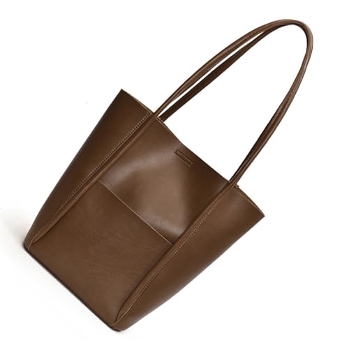 Sac à bandoulière de grande capacité en cuir PU rétro noir pour femme