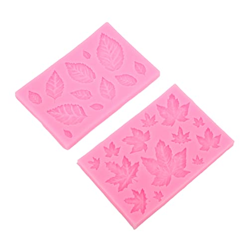 Moldes para fondant Folhas de bordo rosa Molde de silicone para fazer você mesmo