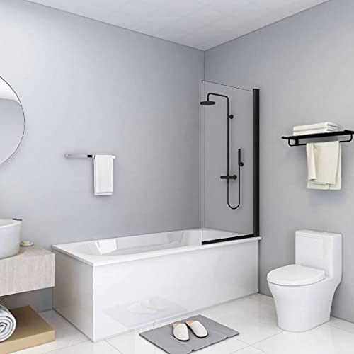 Vetnasa Mampara de Ducha ESG Negro 68x130 cm Bricolaje, Fontanería, Piezas y Herramientas para componentes de fontanería, Artículos de Ducha, Puertas de Ducha 11,06 KG