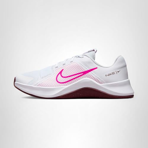 Nike Nike MC Trainer 2 Women’s Workout Shoes (DM0824-105, White/Pink Foam/Dark Team Red/Fierce Pink) Size 8